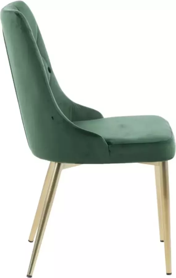 Venture Home Venture-Home-Eetkamerstoelen-2-st-Velvet-Deluxe-bosgroen-en-messing - Foto 4