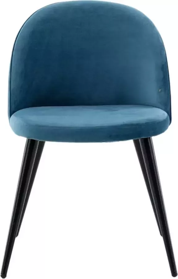 Venture Home Venture-Home-Eetkamerstoelen-2-st-Velvet-fluweel-zwart-en-blauw - Foto 2