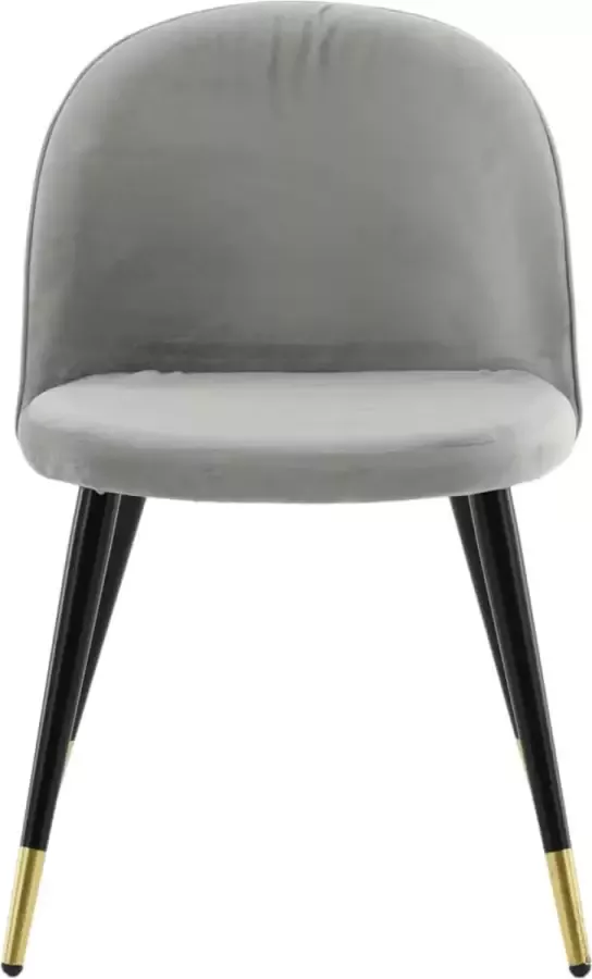 Venture Home Venture-Home-Eetkamerstoelen-2-st-Velvet-fluweel-zwart-messing-grijs - Foto 5