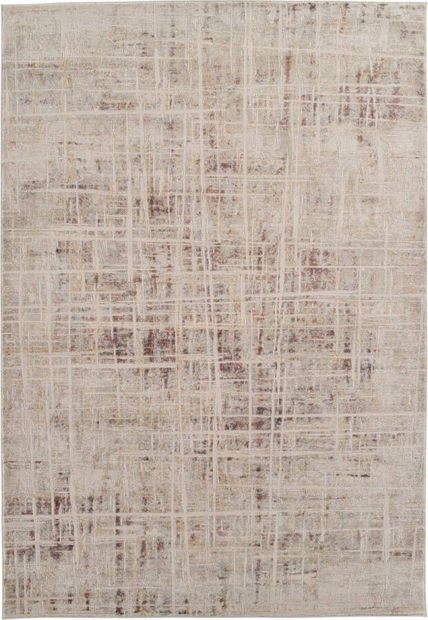Vercai Rugs Artisan Collectie Laagpolig Vloerkleed Zacht Tapijt voor Woonkamer Polyester Crème Grijs 160x230 cm - Foto 2