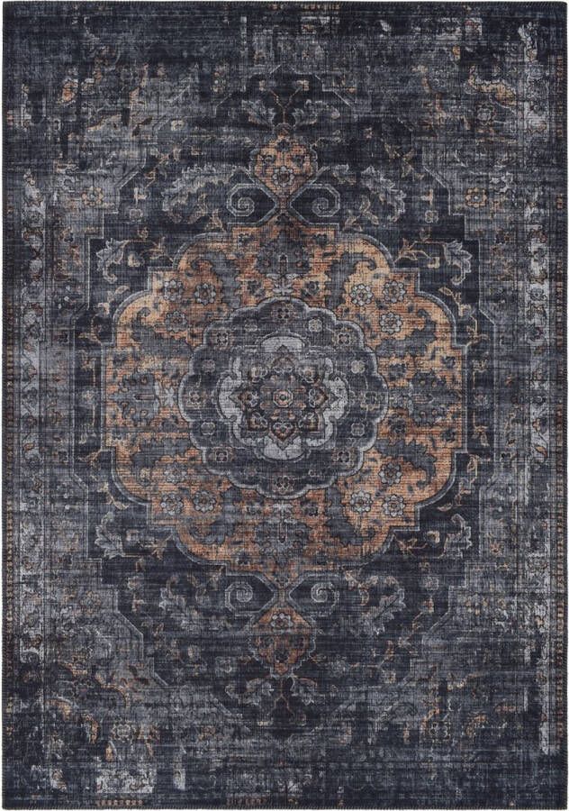 Vercai Rugs Fenix Collectie Laagpolig Vloerkleed Modern Tapijt met Vintage Ontwerp Chenille 80x150 cm