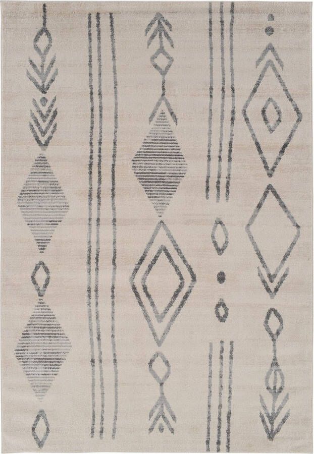 Vercai Rugs Firenze Collectie Laagpolig Vloerkleed Polypropyleen Ivoor Beige 160x230 cm