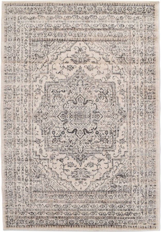 Vercai Rugs Florence Collectie Laagpolig Vloerkleed Polypropyleen Ivoor 120x170 cm