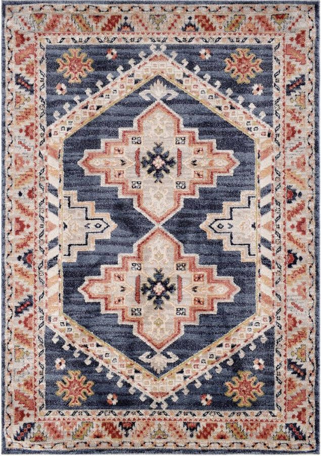 Vercai Rugs Florence Collectie Laagpolig Vloerkleed Polypropyleen Marine Beige 120x170 cm - Foto 2