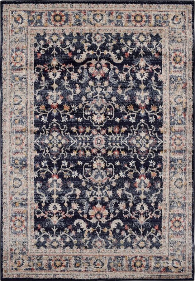 Vercai Rugs Florence Collectie Laagpolig Vloerkleed Polypropyleen Marine Beige 120x170 cm