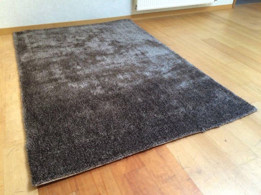Vercai Rugs Shadow Collectie Hoogpolig Vloerkleed Zacht Tapijt voor Woonkamer Polyester Bruin 60x110 cm