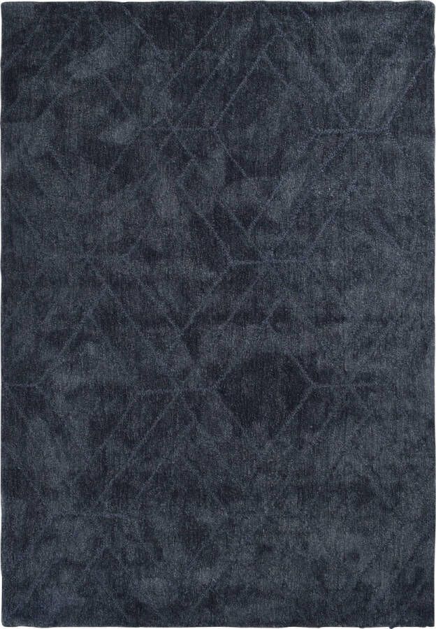 Vercai Rugs Jay Collectie Hoogpolig Vloerkleed Microfiber Tapijt voor Woonkamer Microfiber Polyester Blauw 155x220 cm - Foto 2