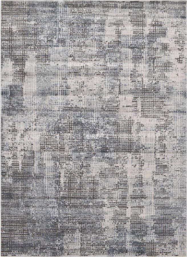 Vercai Rugs Oregon Collectie Hoogpolig Vloerkleed Zacht Tapijt voor Woonkamer Polyester Grijs 200x290 cm