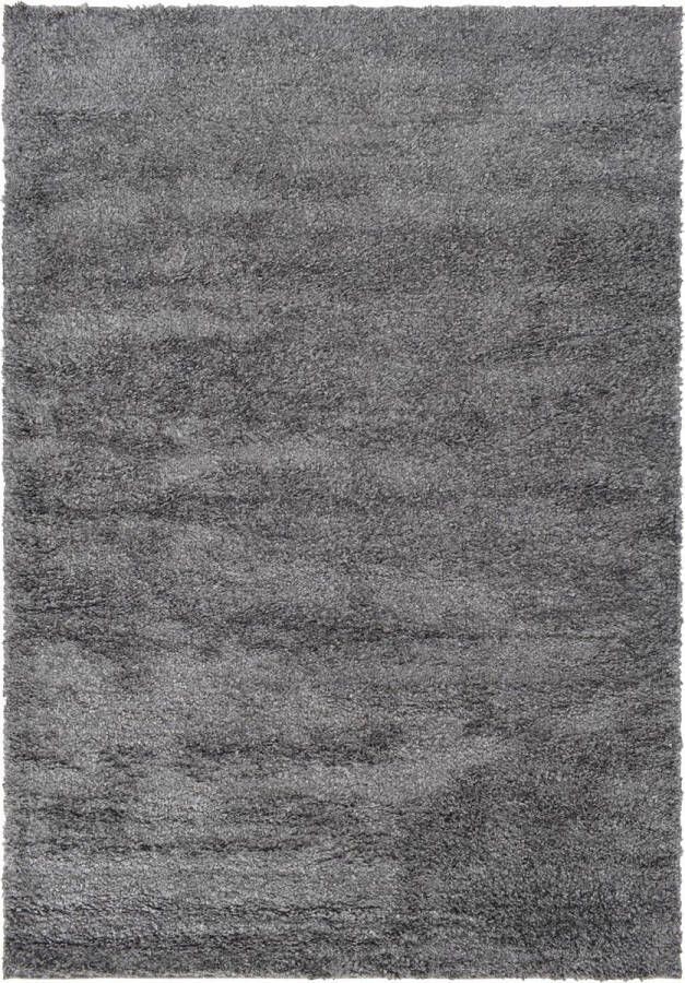 Vercai Rugs Parma Collectie Hoogpolig Vloerkleed Shaggy Tapijt voor Woonkamer Polyester Grijs 120x170 cm