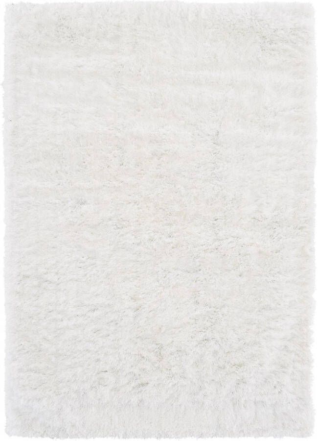 Vercai Rugs Soho Collectie Hoogpolig Vloerkleed Shaggy Tapijt voor Woonkamer Polyester Wit 120x170 cm