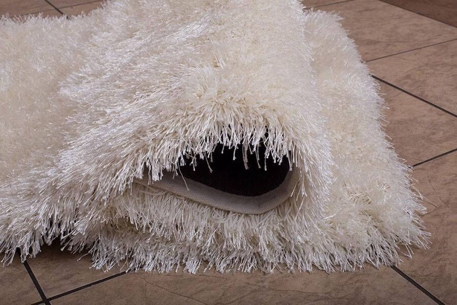 Vercai Rugs Soho Collectie Hoogpolig Vloerkleed Shaggy Tapijt voor Woonkamer Polyester Wit 200x290 cm