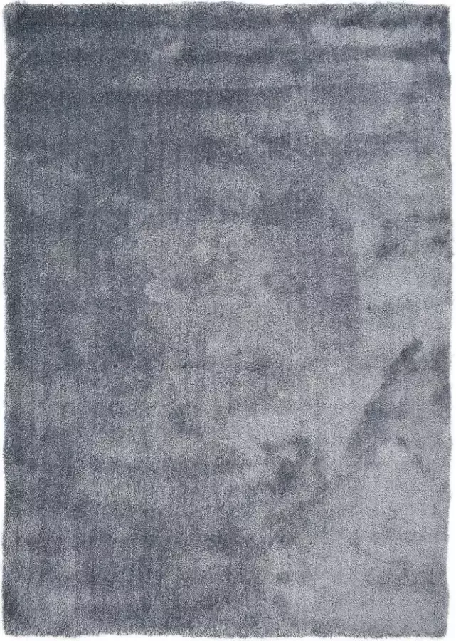 Vercai Rugs Shadow Collectie Hoogpolig Vloerkleed Zacht Tapijt voor Woonkamer Polyester Zilver Blauw 60x110 cm
