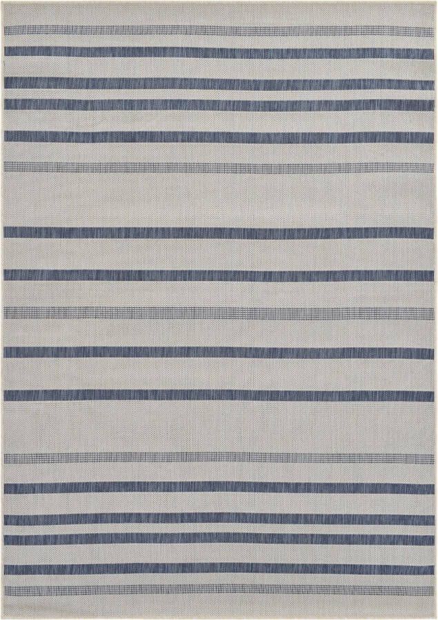 Vercai Rugs Terrace Collectie Laagpolig Vloerkleed Tapijt voor Binnen en Buiten Polypropyleen Ivoor Blauw 200x290 cm - Foto 2
