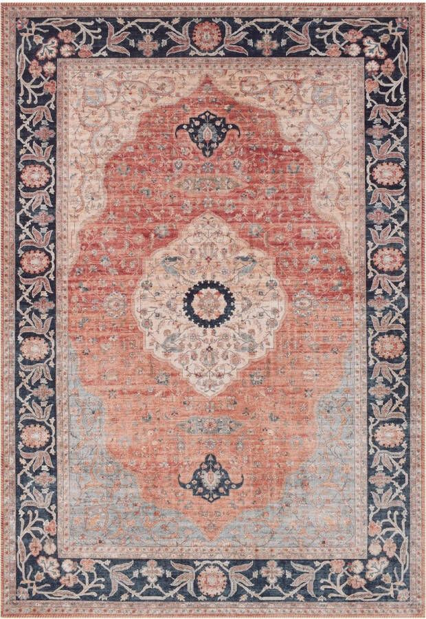 Vercai Rugs Toucan Collectie Laagpolig Vloerkleed Machine Wasbaar Polyester Multi Beige 200x290 cm