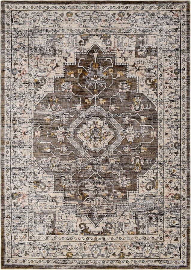 Vercai Rugs Troye Collectie Laagpolig Vloerkleed Meerkleurig Tapijt voor Woonkamer Polyester Groen 160x230 cm