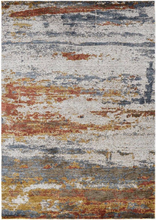 Vercai Rugs Troye Collectie Laagpolig Vloerkleed Meerkleurig Tapijt voor Woonkamer Polyester Terra 160x230 cm