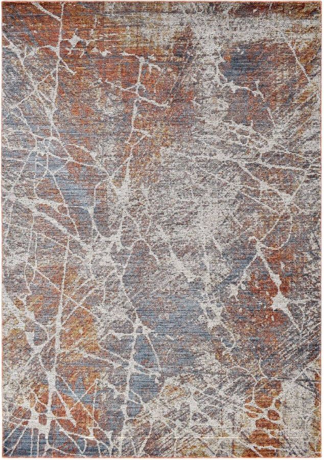 Vercai Rugs Troye Collectie Laagpolig Vloerkleed Meerkleurig Tapijt voor Woonkamer Polyester Terra 200x290 cm