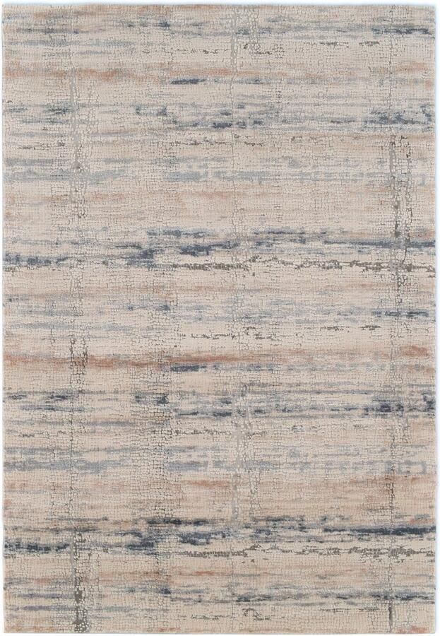 Vercai Rugs Invista Collectie Hoogpolig Vloerkleed Zacht Tapijt voor Woonkamer Polyester Beige Grijs 80x150 cm