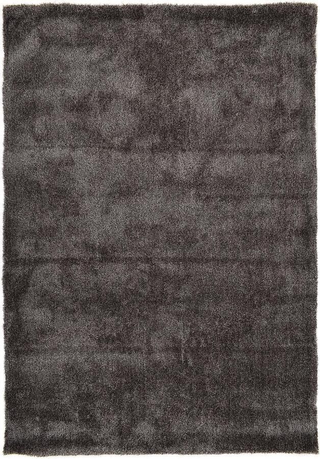 Vercai Rugs Shadow Collectie Hoogpolig Vloerkleed Zacht Tapijt voor Woonkamer Polyester Antraciet 60x110 cm