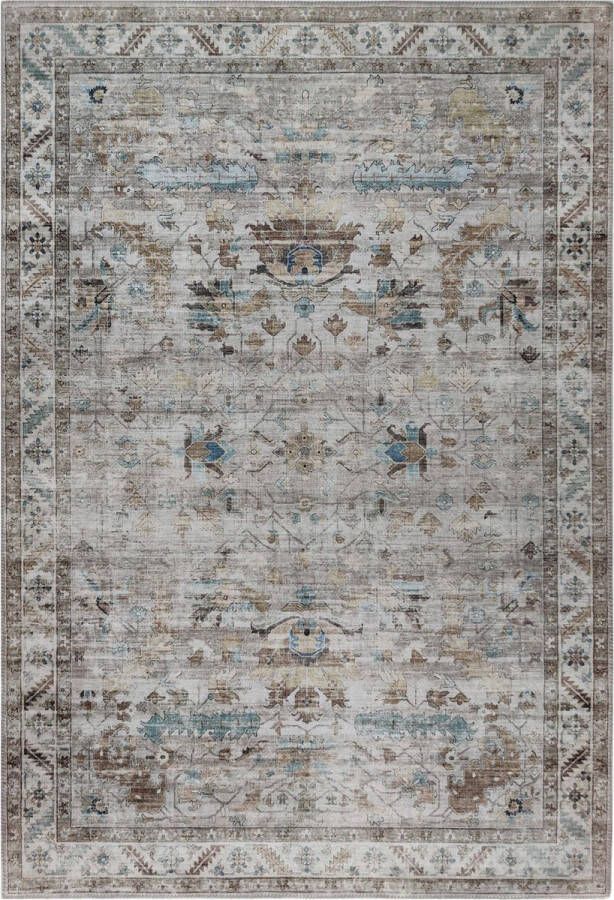 Vercai Rugs Vintage Collectie Hoogpolig Vloerkleed Machine Wasbaar Chenille Polyester Ivoor 200x290 cm