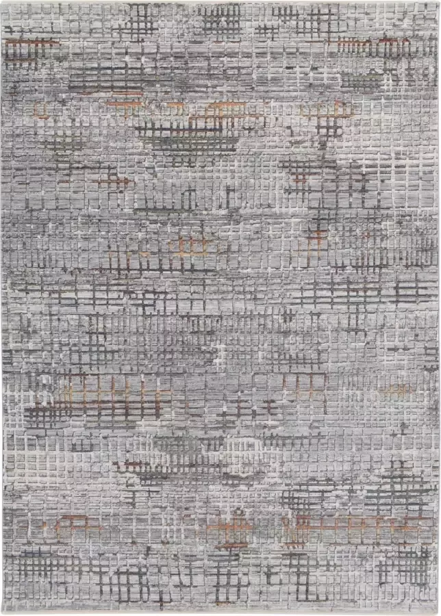 Vercai Rugs Bellagio Collectie Hoogpolig Vloerkleed Polyester Multi -Grijs 160x240 cm