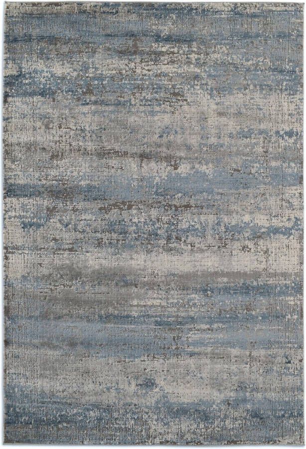 Vercai Rugs Invista Collectie Hoogpolig Vloerkleed Zacht Tapijt voor Woonkamer Polyester Grijs Blauw 200x290 cm