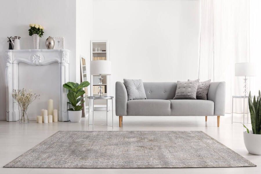 Vercai Rugs Oregon Collectie Hoogpolig Vloerkleed Zacht Tapijt voor Woonkamer Polyester Beige 80x150 cm