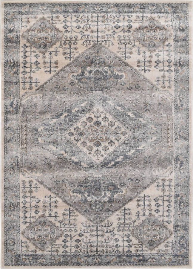 Vercai Rugs Oregon Collectie Hoogpolig Vloerkleed Zacht Tapijt voor Woonkamer Polyester Grijs 200x290 cm