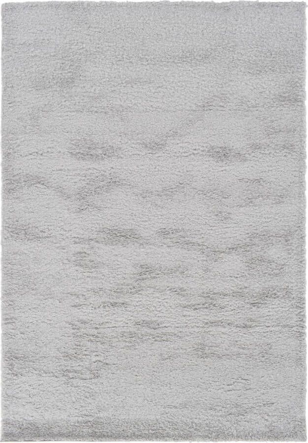 Vercai Rugs Parma Collectie Hoogpolig Vloerkleed Shaggy Tapijt voor Woonkamer Polyester Zilver 160x230 cm