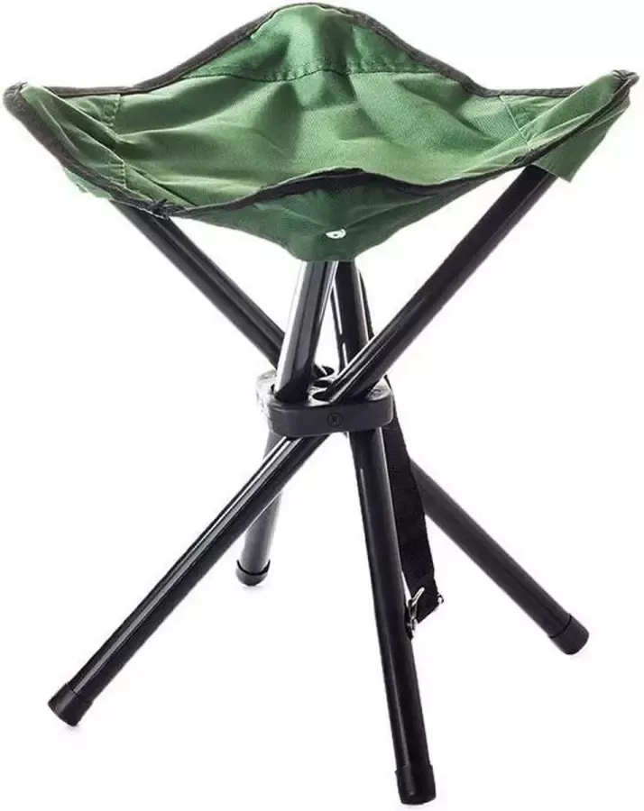 VERK GROUP Toeristische vissersstoel Krukje Viskrukje -Opgevouwen opvouwbaar- Camping Vissen -Stoel Groen- Camping stoel- Camping krukje-Vis Krukje- Visstoel