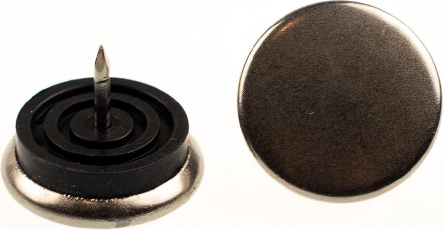 Verlofix Glijnagel Diam. 20mm Staal Rubber Zilvergrijs 4stuks