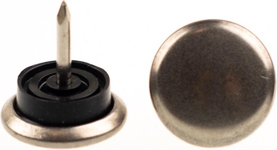 Verlofix Glijnagel Diam. 30mm Staal Rubber Zilvergrijs 4stuks