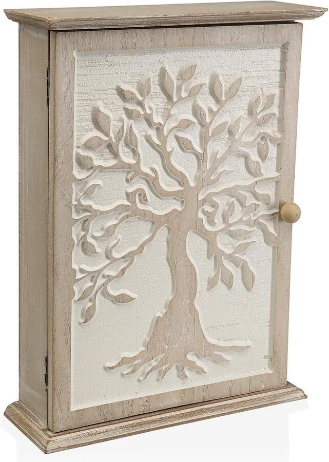 Versa Sleutelkastje Boomstructuur Hout MDF 1 5 x 32 x 26 8 cm