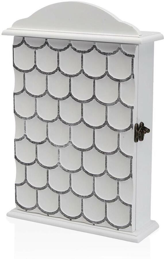 Versa Sleutelkastje Wit 6 x 28 x 19 5 cm