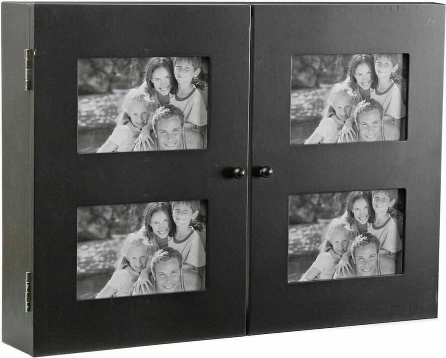 Versa Sleutelkastje Zwart Hout (8 5 x 33 x 46 cm)