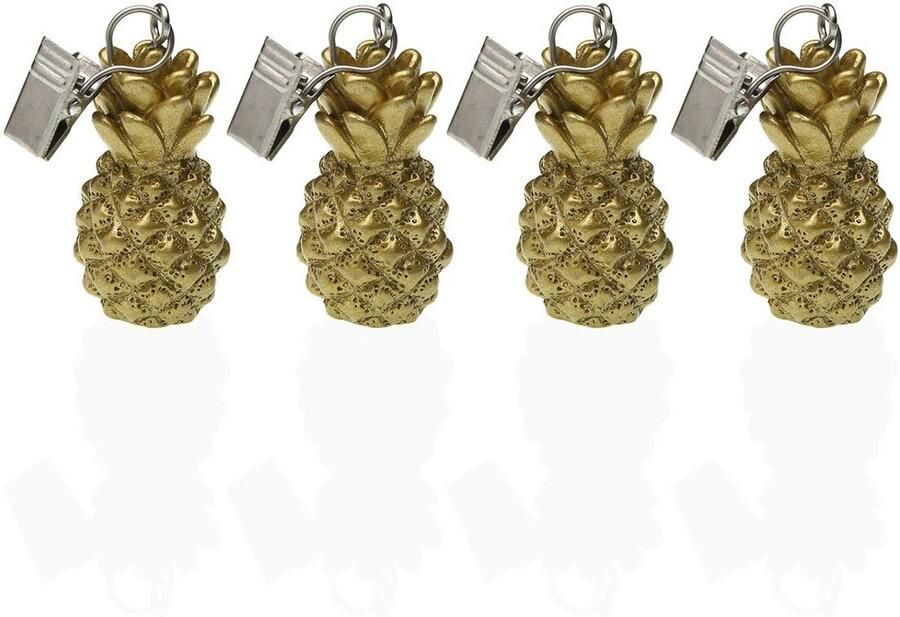 Versa Tafelkleedclip 3 6 x 6 x 3 6 cm Ananas 4 Onderdelen