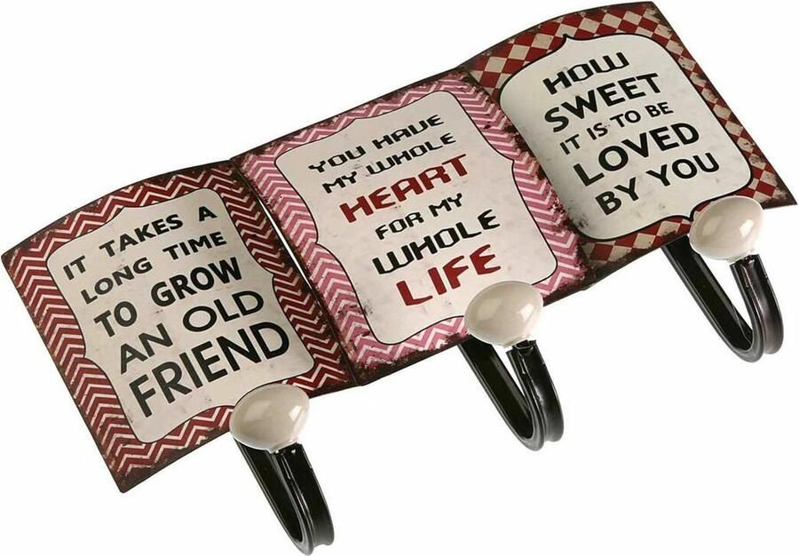 Versa Wandkapstok Metaal (13 x 39 cm)