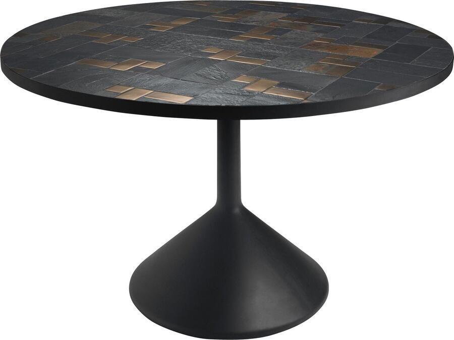 Versmissen Eettafel Labo Ø120 cm Zwart Goud