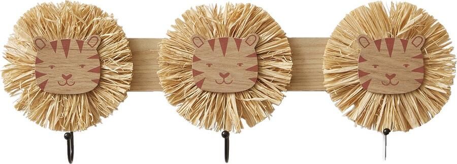 Vertbaudet Kapstok leeuwen in raffia