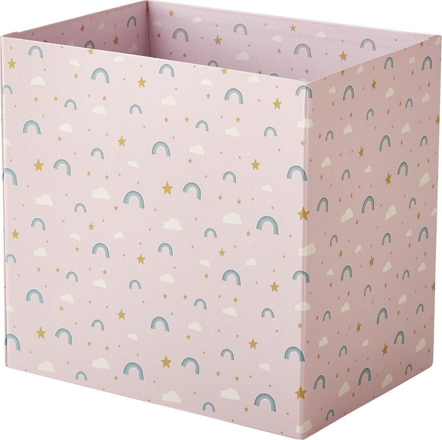 Vertbaudet Opvouwbaar kartonnen mandje Regenboog