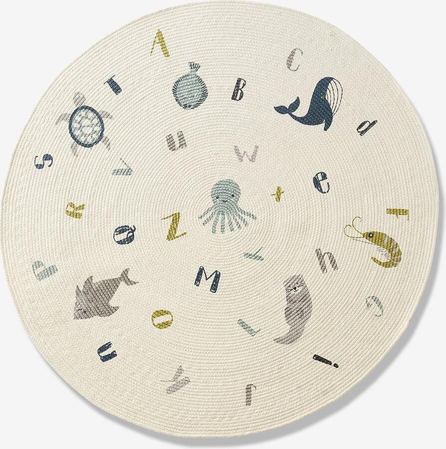 Vertbaudet Rond ABC-marine kleed