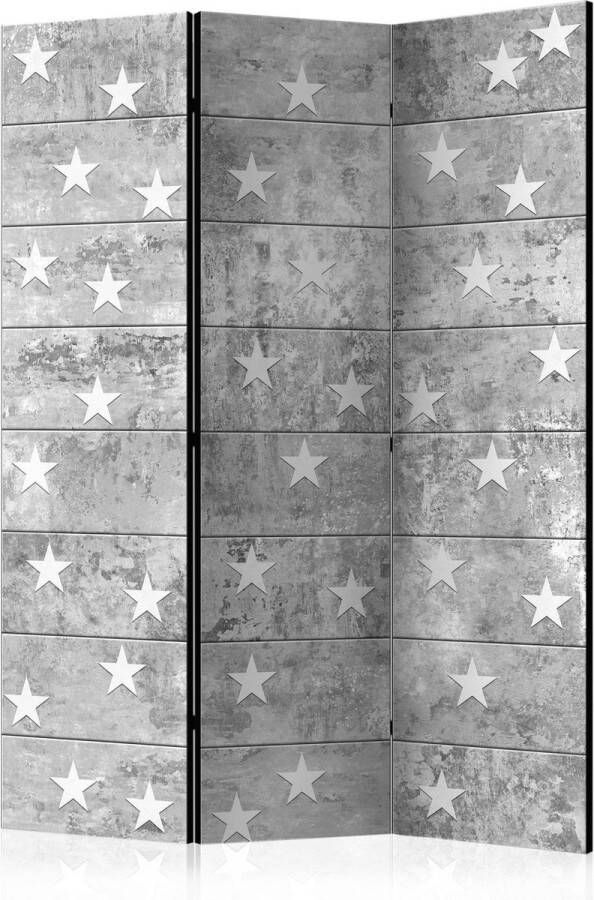 Vertical Decoration.com Vouwscherm Stars on Concrete Kamerscherm 3 Panelen