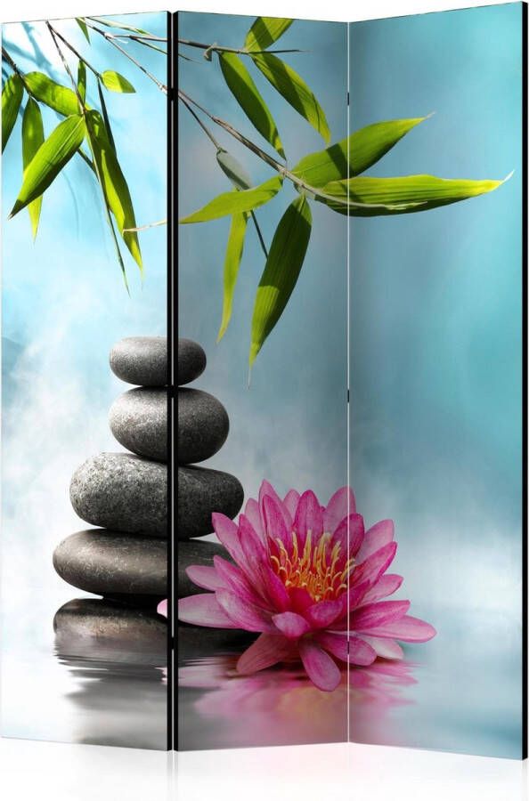 Vertical Decoration.com Vouwscherm Water Lily and Zen Stones Kamerscherm 3 Panelen