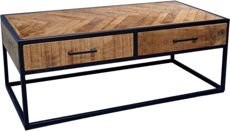 Verwaal Vonk Salontafel mangohout visgraat 120x60x45 cm