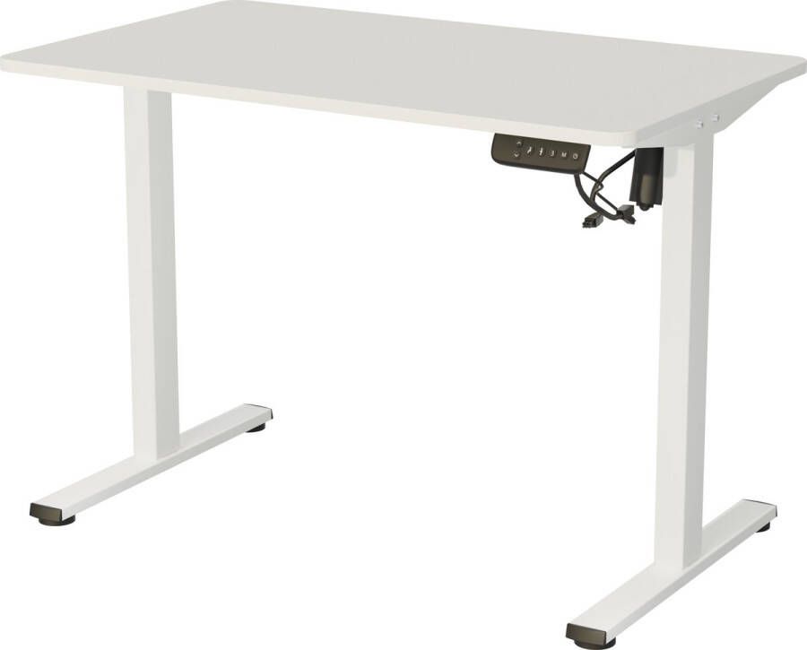 Vestland Zit-Sta Bureau Elektrisch Verstelbaar 100 x 60 CM Geheugenfunctie In Hoogte Verstelbaar Wit