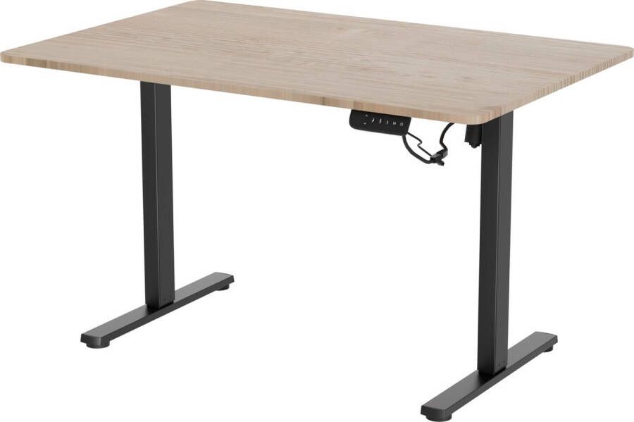 Vestland Zit-Sta Bureau Elektrisch In Hoogte Verstelbaar Conform ARBO-norm Geheugenfunctie 120 x 80 CM Eiken Zwart