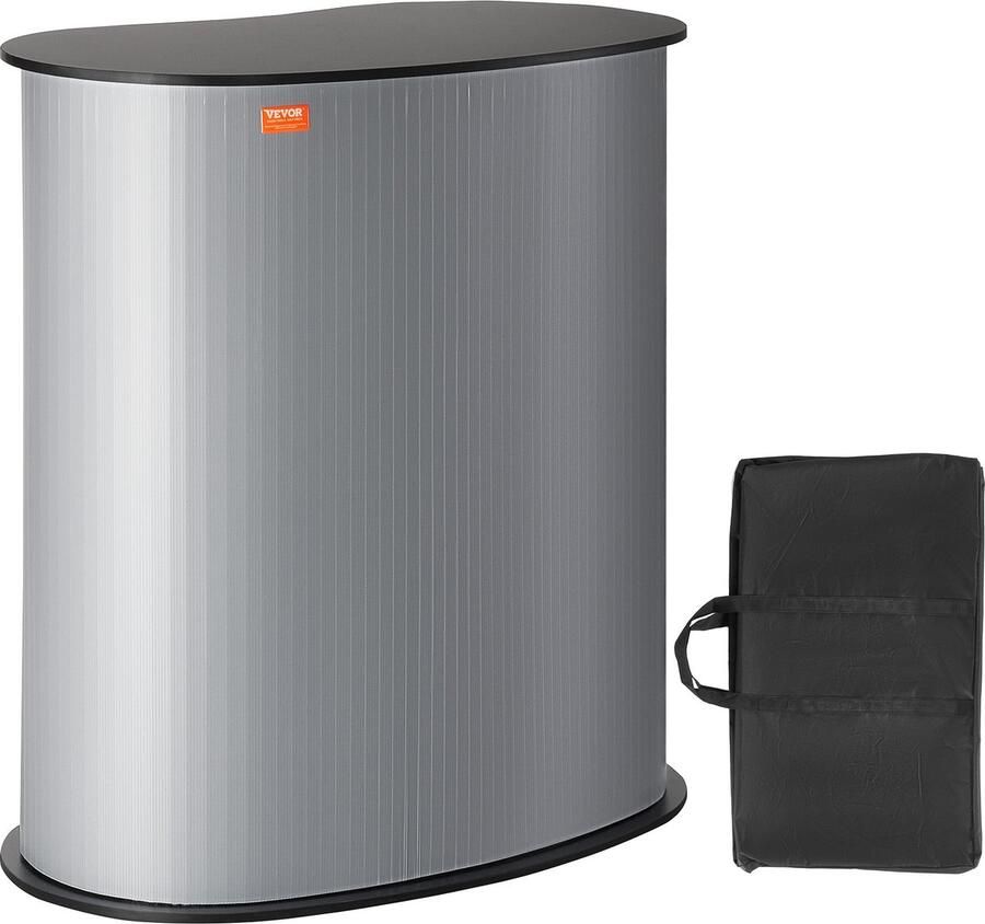 Vevor 0.9 X 0.49 X 0.94M Draagbare Beursbalie Met Opbergplank Draagtas Opvouwen Klittenbandsluiting En Eenvoudige Montage Lichtgewicht En Gemakkelijk Te Vervoeren Voor Tentoonstellingen Conferenties Lessen En Meer