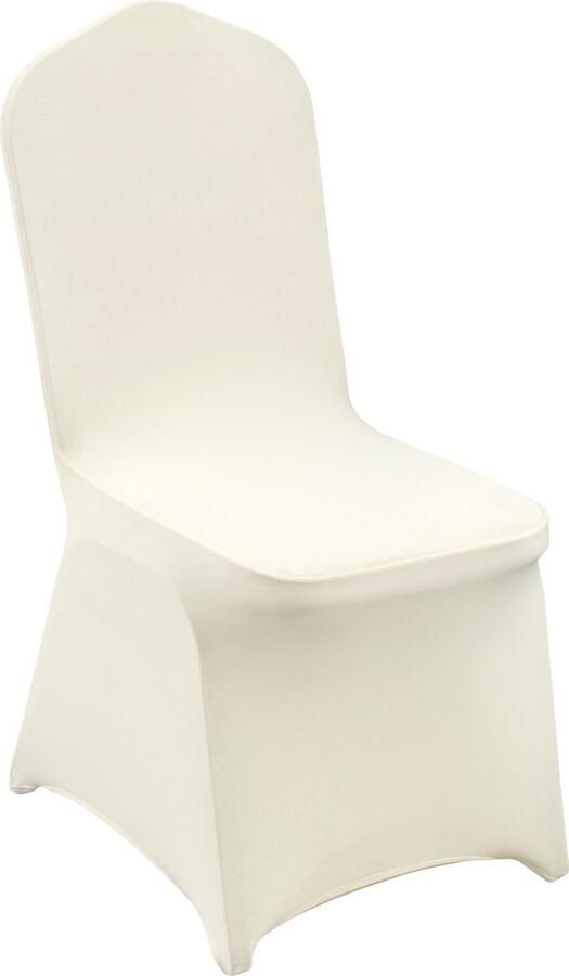 Vevor Lange Stoelhoes Met Beenzakken 50 Stuks 56*45*93.5cm- Afneembare Wasbare Stoelhoezen Voor Verjaardagsfeest Bruiloft Zakelijke Vergadering Banket Feest Ivoorwit