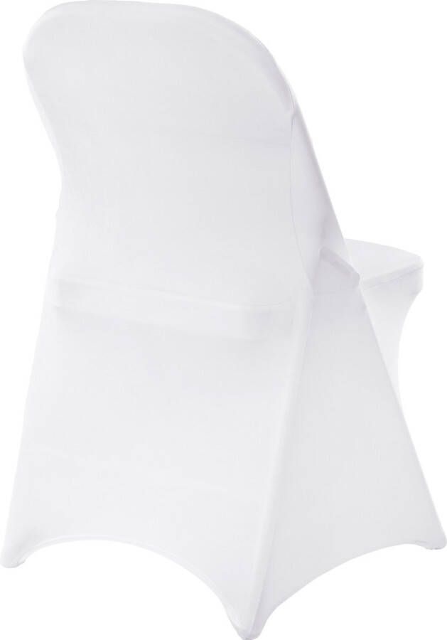 Vevor Stoelhoes Met Beenzakken 12 Stuks 44*33*83.8cm- Afneembare Wasbare Stoelhoezen Voor Verjaardagsfeest Bruiloft Zakelijke Vergadering Banket Feest Wit