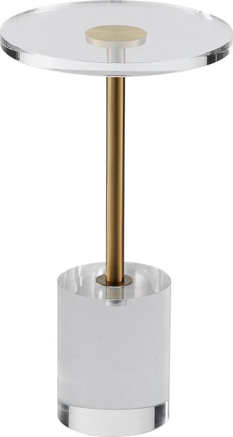 Vevor φ30 2 X 54.3cm Transparant Acryl Bijzettafel Solide Onderstel Rond Tafelblad 54 3cm Hoog Geschikt voor Koffie Drankjes Eten Snacks Geschikt voor Woonkamer En Eetkamer